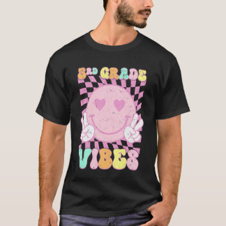 Pink 3rd Grade Vibes Smile Face Back To School Thi T Shirt