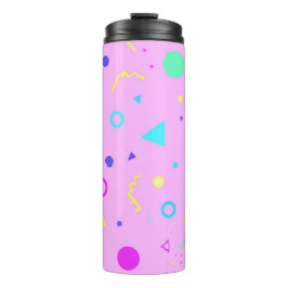 Pink 80s Memphis Geometric Pattern