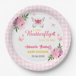 Pink A Little Butterfly Is On The Way Baby Shower 