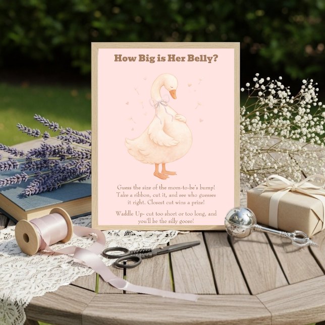 Pink A Silly Goose How Big Is Her Belly  Inbjudningar (Pink A Silly Goose How Big Is Her Belly )