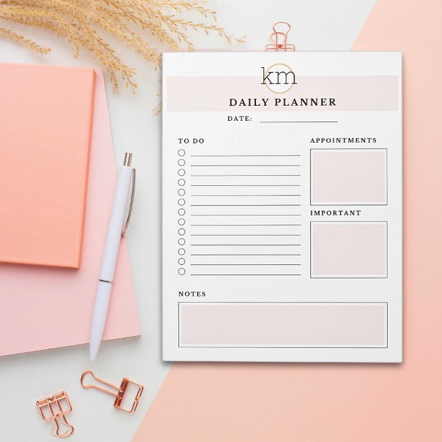 Pink Aesthetic Professional Planner Template Anteckningsblock (Skapare uppladdad)