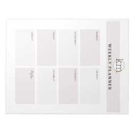 Pink Aesthetic Professional Weekly Planner Anteckningsblock