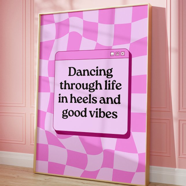 Pink Aesthetic Quote Girly Wall Art Poster (Skapare uppladdad)