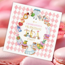 Pink Alice in Wonderland 6th Birthday  