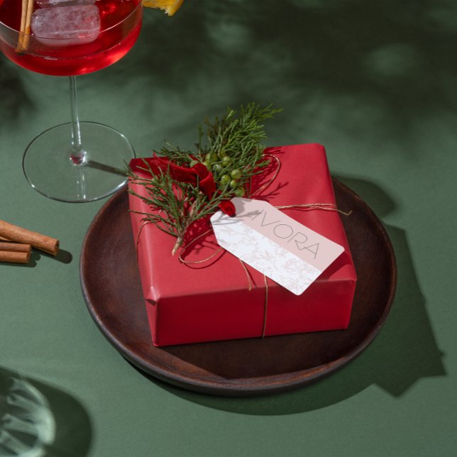 Pink Allure Editable Blush Feminine Branding Presentetikett (Skapare uppladdad)