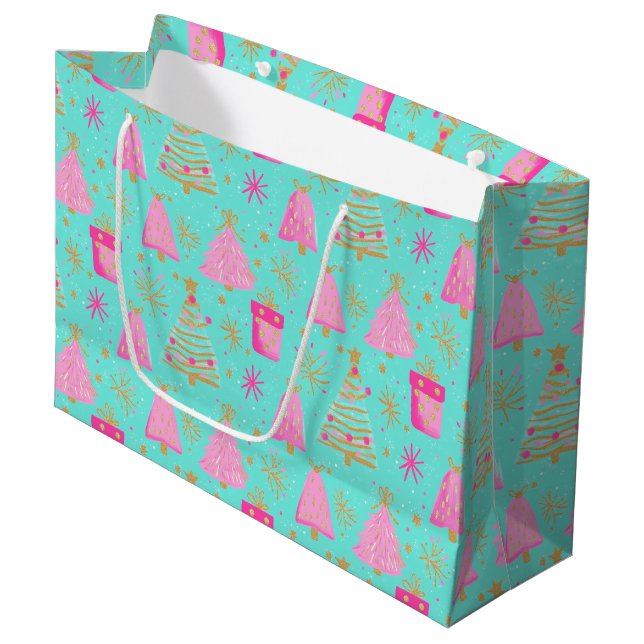 Pink and Aqua Festive Christmas  (Framsidan Vinklad)