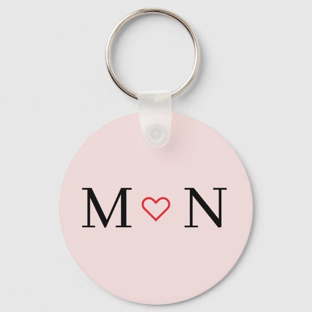 Pink and Black Best Couples Nyckelring (Framsida)