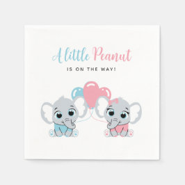 Pink and Blue Baby Elephant Balloon Gender Reveal Pappersservett