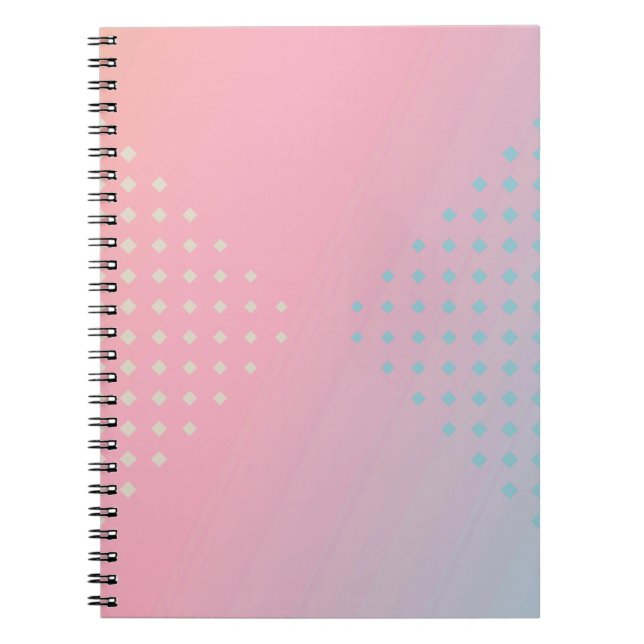 Pink and Blue Ombre Gradient Notebook Anteckningsbok (Framsidan)
