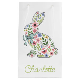 Pink and Blue Wildflower Easter Rabbit