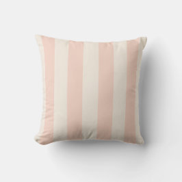 Pink and Cream Bold Stripe Kudde