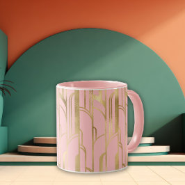 Pink and Gold Deco Dreams Mugg