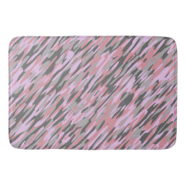 pink and gray green camo abstract badrumsmatta