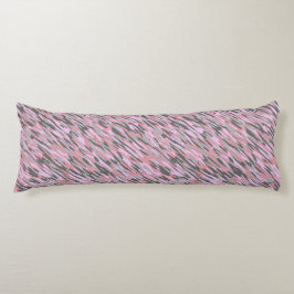 pink and gray green camo abstract kroppskudde