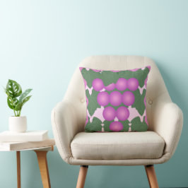 Pink and Green Grape Pattern Christian Home Decor Kudde