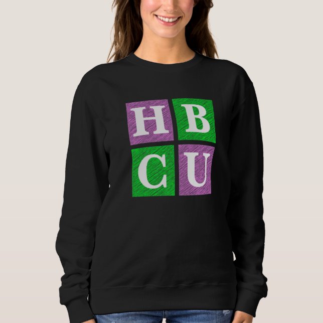 Pink and Green HBCU Block Letters   T Shirt (Framsida)