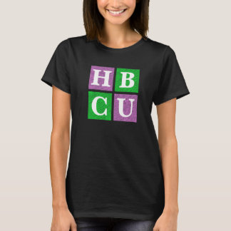 Pink and Green HBCU Block Letters   T Shirt
