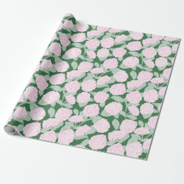 Pink and Green Hydrangea Floral Presentpapper