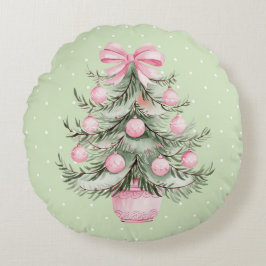 Pink and Green Rund Kudde