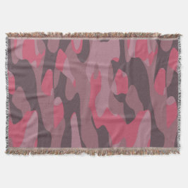 pink and mauve Camo abstract Filt