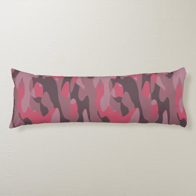 pink and mauve Camo abstract Kroppskudde (Framsidan)