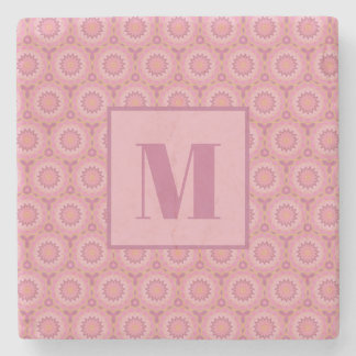 Pink and Mauve Initial Stone Coaster Stenunderlägg