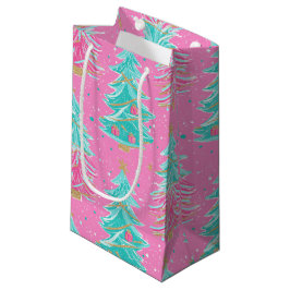 Pink and Mint Christmas Gift Trees 
