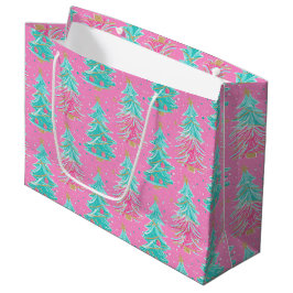Pink and Mint Christmas Gift Trees 