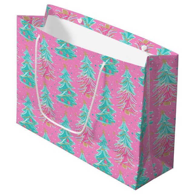Pink and Mint Christmas Gift Trees  (Framsidan Vinklad)