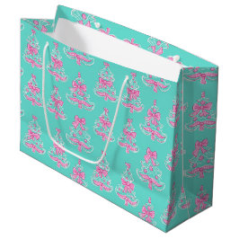Pink and Mint Coquette Christmas Trees 