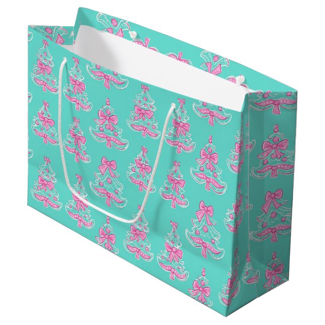 Pink and Mint Coquette Christmas Trees  (Framsidan Vinklad)