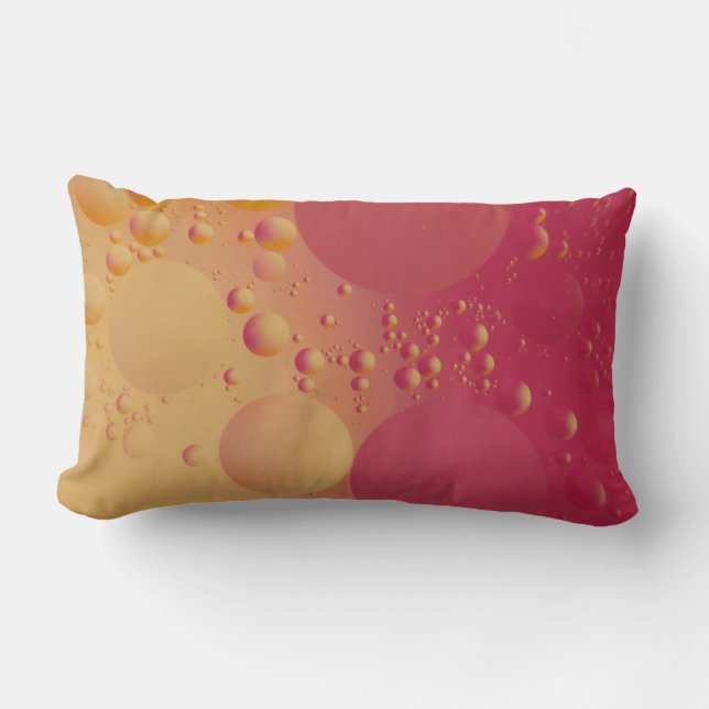 Pink and orange bubble digital lumbarkudde (Framsida)