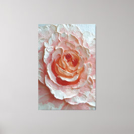 Pink and Peach Rose Texture Abstract Wall Art Canvastryck