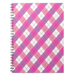 Pink And Purple Argyle Anteckningsbok