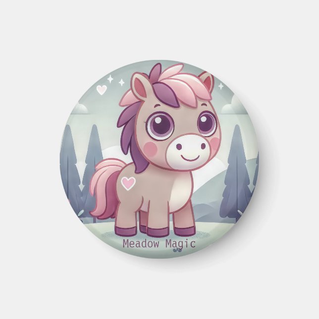Pink and Purple Pony in Forest Magnet (Framsidan)
