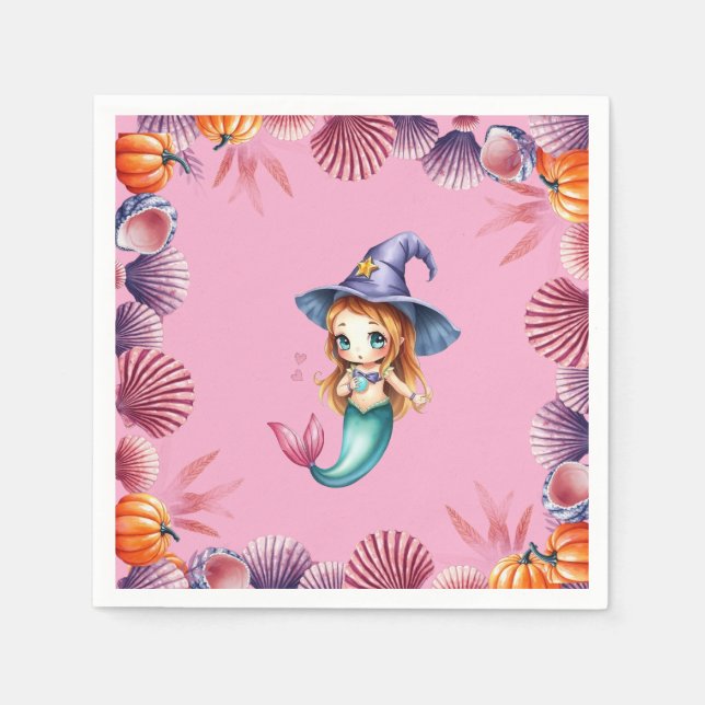 Pink And Purple Seashells  Pappersservett (Framsidan)