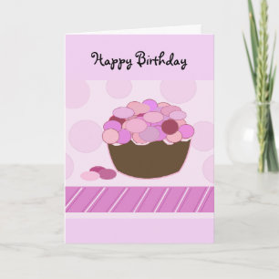 Pink and Purple Smartie Cupcake Kort