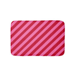 Pink and Red Christmas Peppermint Stripes Badrumsmatta