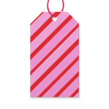 Pink and Red Diagonal Stripes 