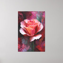 Pink and Red Rose Texture Abstract Wall Art Canvastryck