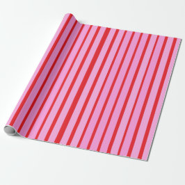 Pink and Red Stripes  Presentpapper