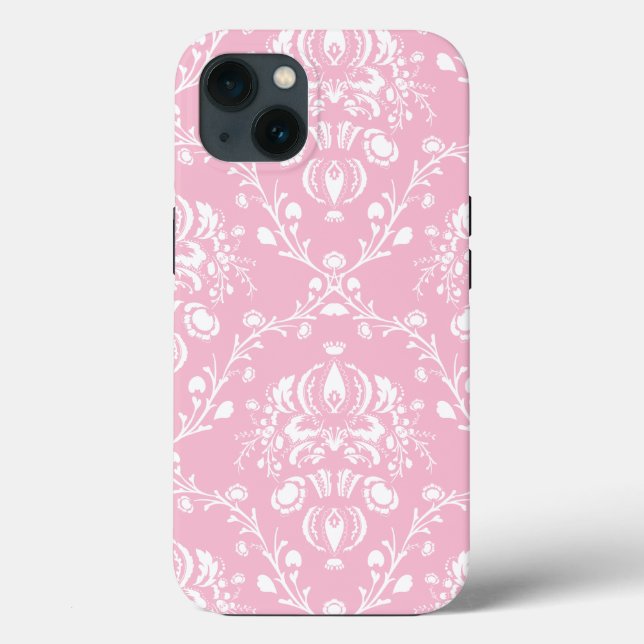 Pink and White Damask  (Baksida)