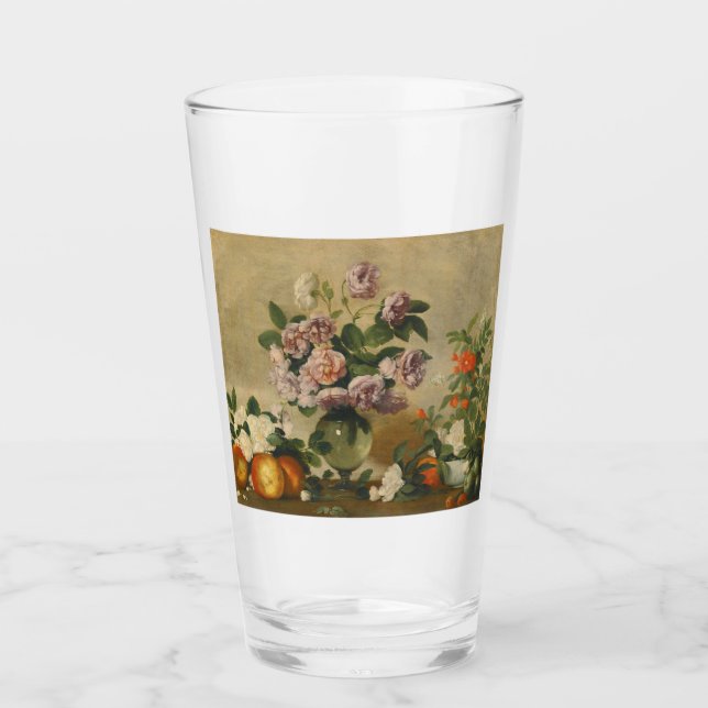 Pink and White Peony Flowers (Peonies Still Life) Glaskopp (Framsida)