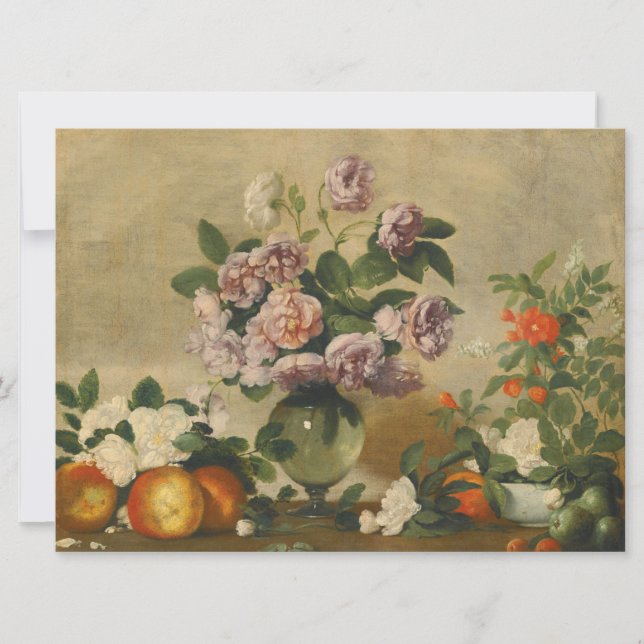 Pink and White Peony Flowers (Peonies Still Life) Kort (Framsida)