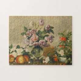 Pink and White Peony Flowers (Peonies Still Life) Pussel