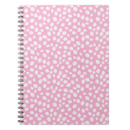 Pink and white spotty pattern notebook anteckningsbok