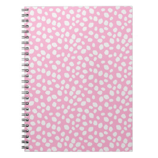 Pink and white spotty pattern notebook anteckningsbok
