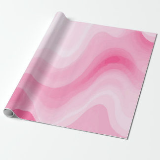 Pink and White Watercolor Swirl Pattern Presentpapper