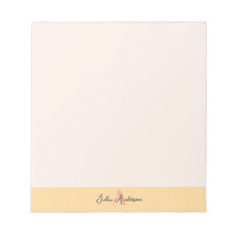 Pink and Yellow Monogram Notepad Anteckningsblock