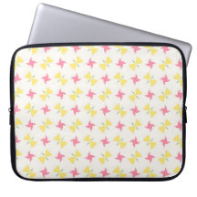Pink and yellow pinwheel floral pattern